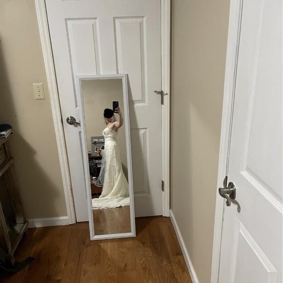 Elegant Ivory Lace Wedding Dress & Veil - Picture 2 of 4